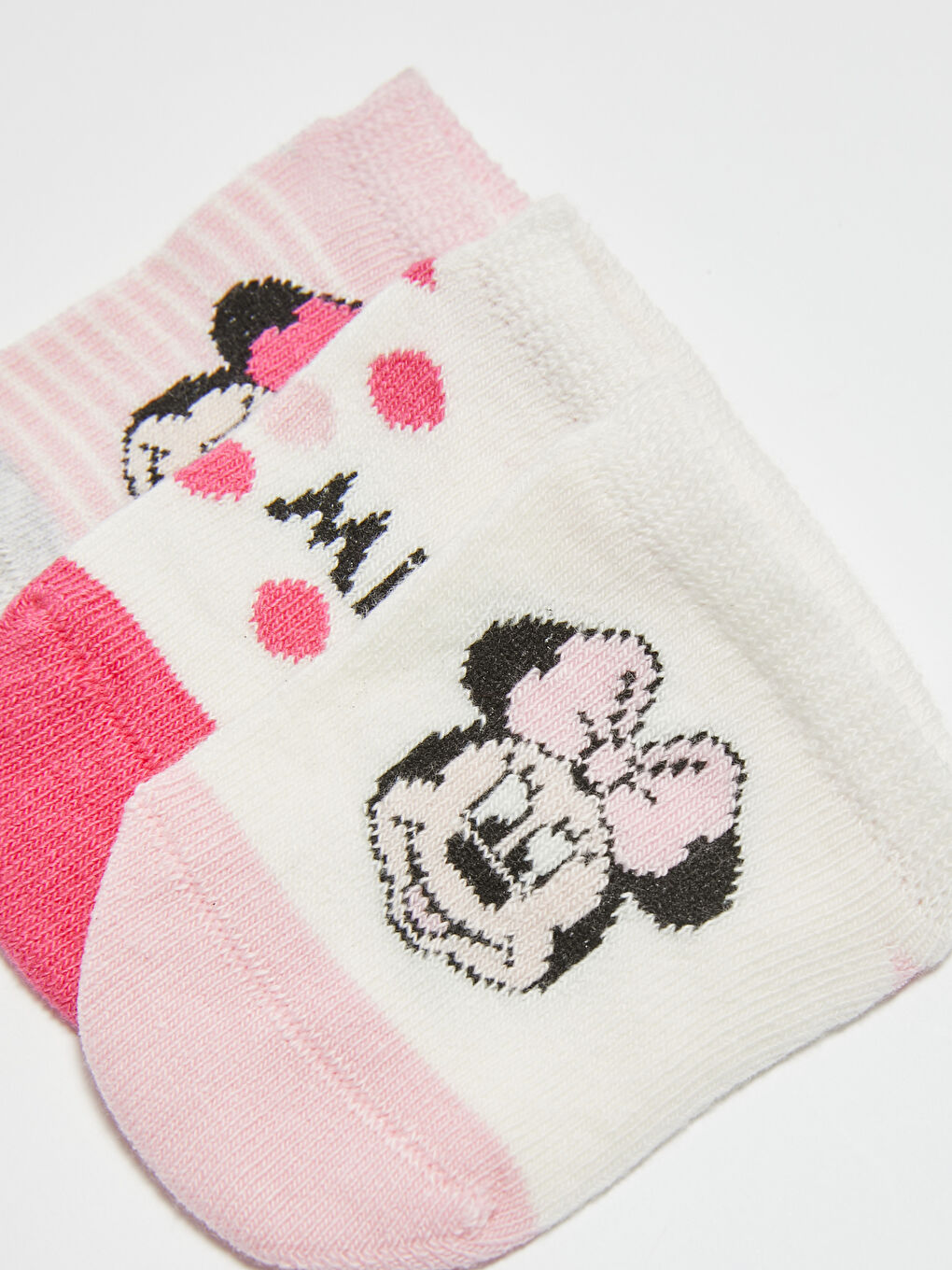 Chaussettes de sport bébé fille imprimées Minnie Mouse Lot de 3 pièces-2