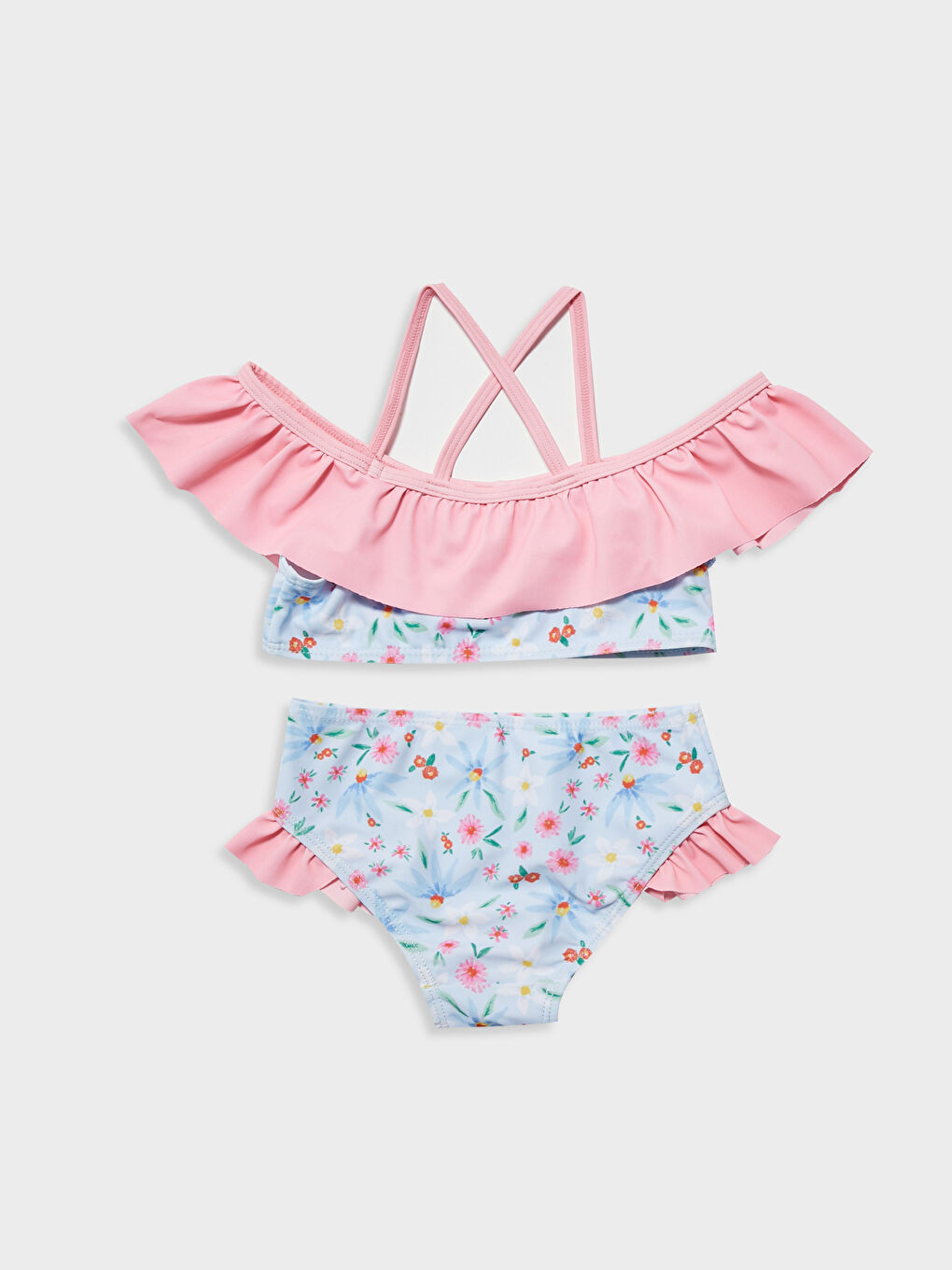 Patterned Baby Girl Bikini-1