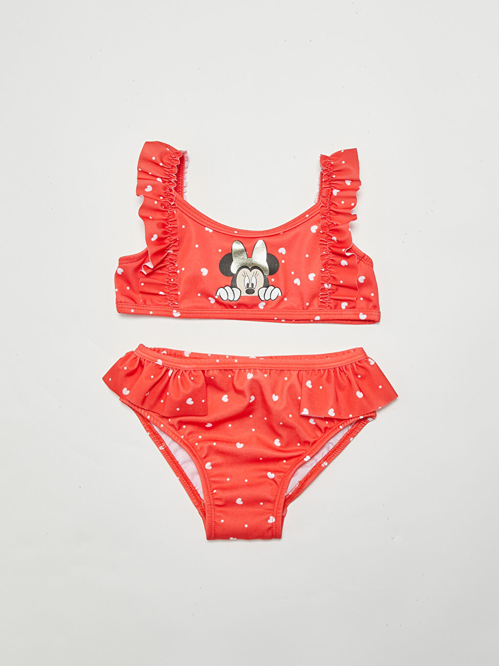 Minnie Mouse Printed Baby Girl Bikini Set from Flexible Fabric