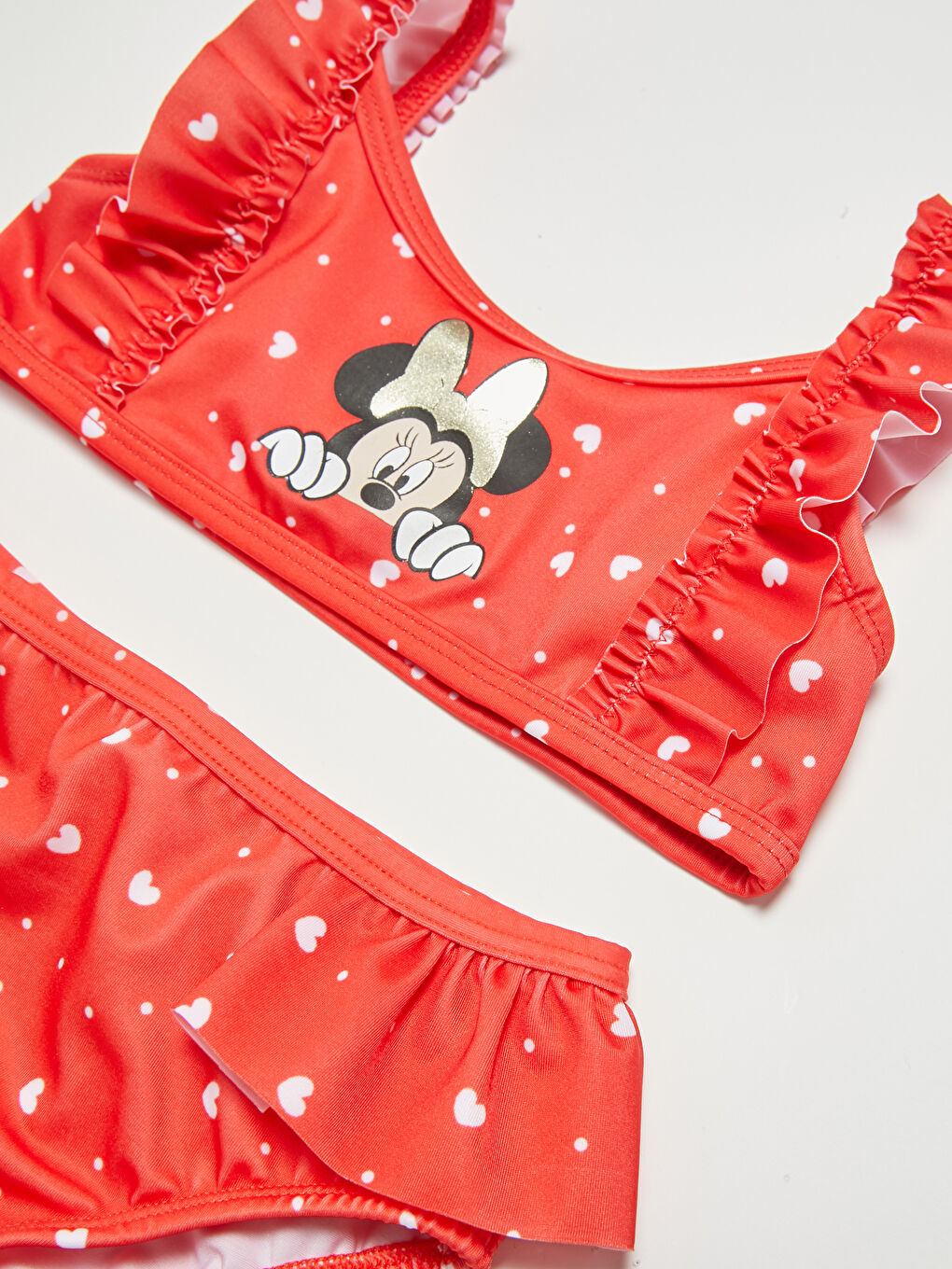 Minnie Mouse Printed Baby Girl Bikini Set from Flexible Fabric-2