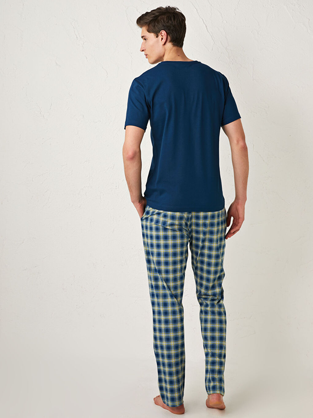 LC WAIKIKI Ensemble de Pyjama pour Hommes en Coton Écossais Coupe Standard -S14865Z8-LQQ