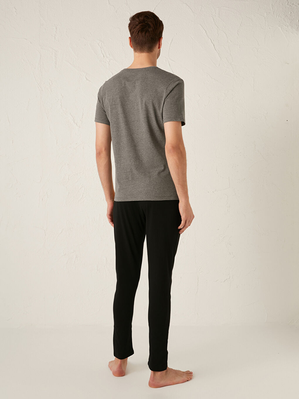 Narrow Mold Printed Men's Pajamas Set-3