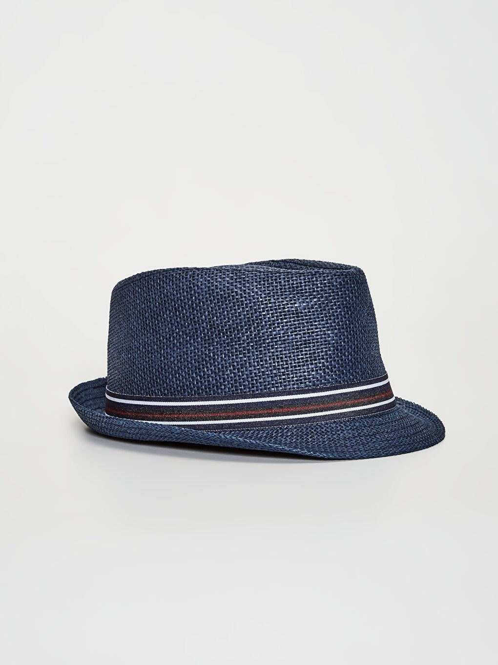 Lacivert Şerit Detaylı Erkek Fötr Şapka-2