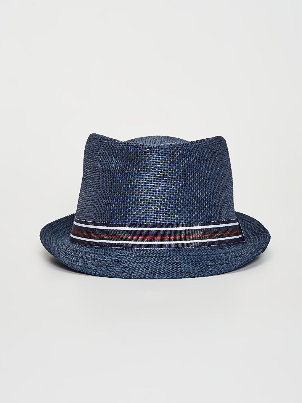 Lacivert Şerit Detaylı Erkek Fötr Şapka-3