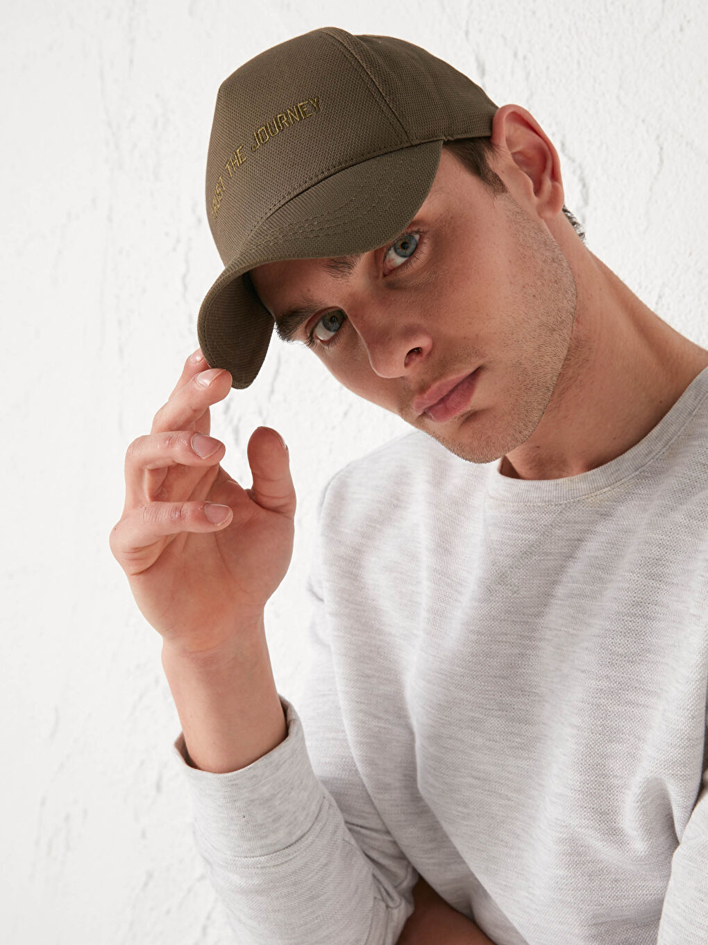 Yeşil Nakışlı Erkek Kep Şapka-1