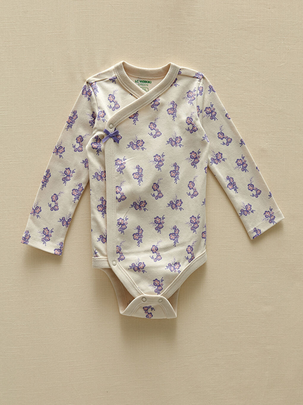 LCW baby Long Sleeve Printed Baby Girl Body with Snap Crotch 2-Pack -S15038Z1-LRA