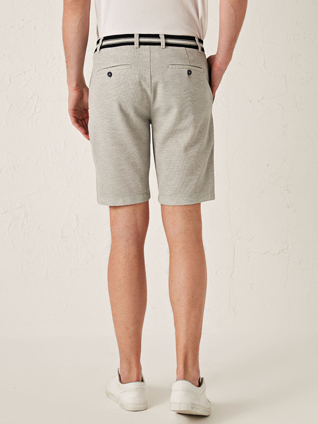 Shorts Texturés Coupe Svelte Pour Hommes-2