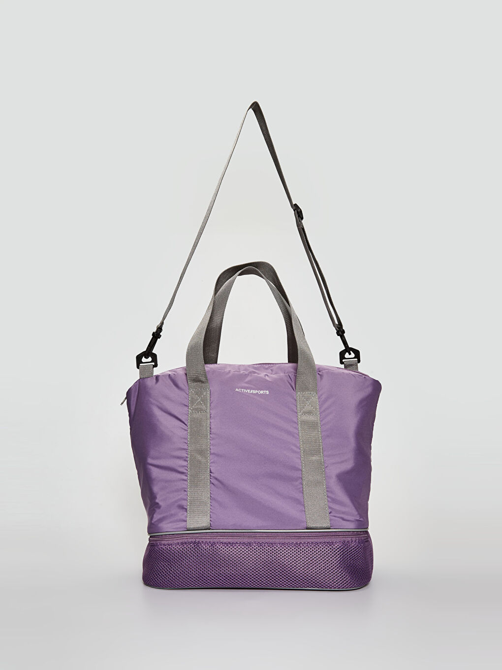 Lila Paraşüt Kumaş Kadın Aktif Spor Çanta-2
