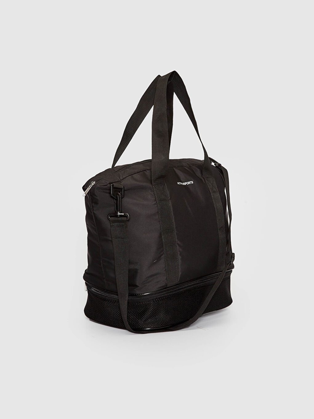 Siyah Paraşüt Kumaş Kadın Aktif Spor Çanta-3