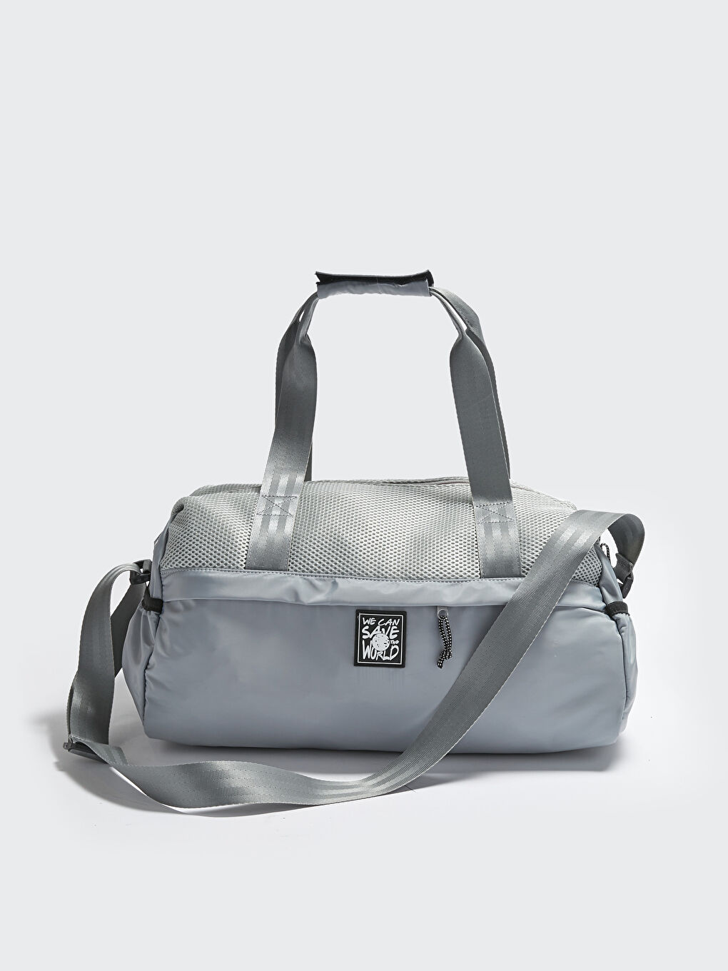 Gri Paraşüt Kumaş Aktif Spor Çanta-2