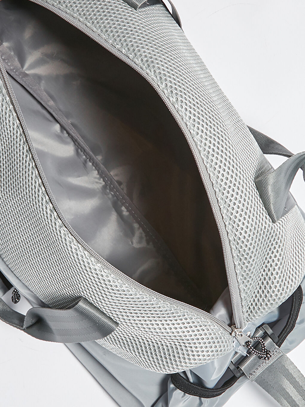 Gri Paraşüt Kumaş Aktif Spor Çanta-4