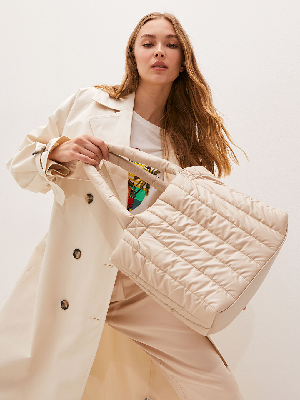 Bej Kadın Kol Çantası