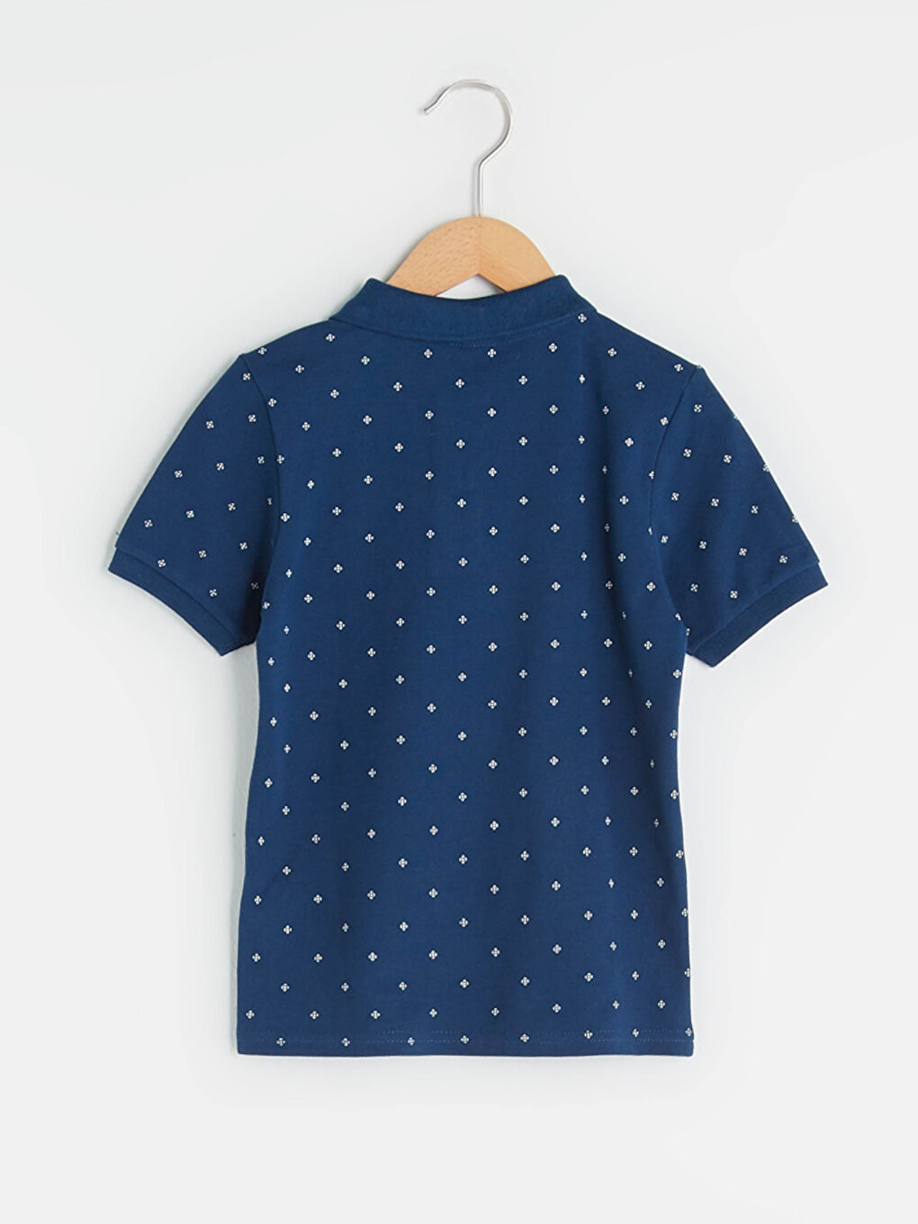 T-shirt Garçon en Coton à Manches Courtes Imprimé Col Polo-1