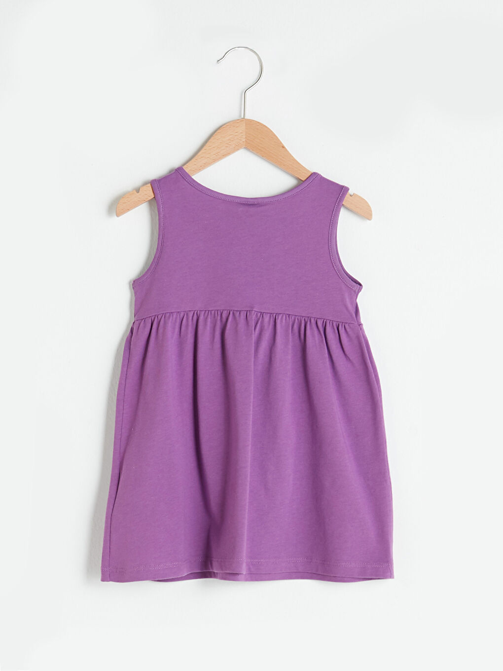 Crew Neck Sleeveless Printed Cotton Baby Girl Dress-1
