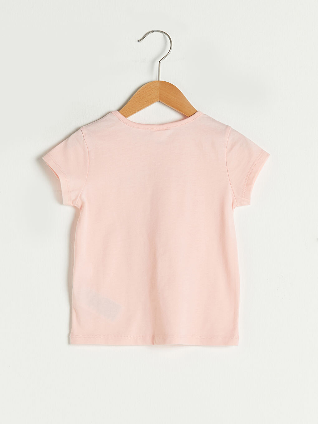 Crew Neck Short Sleeve Printed Cotton Baby Girl T-Shirt-1