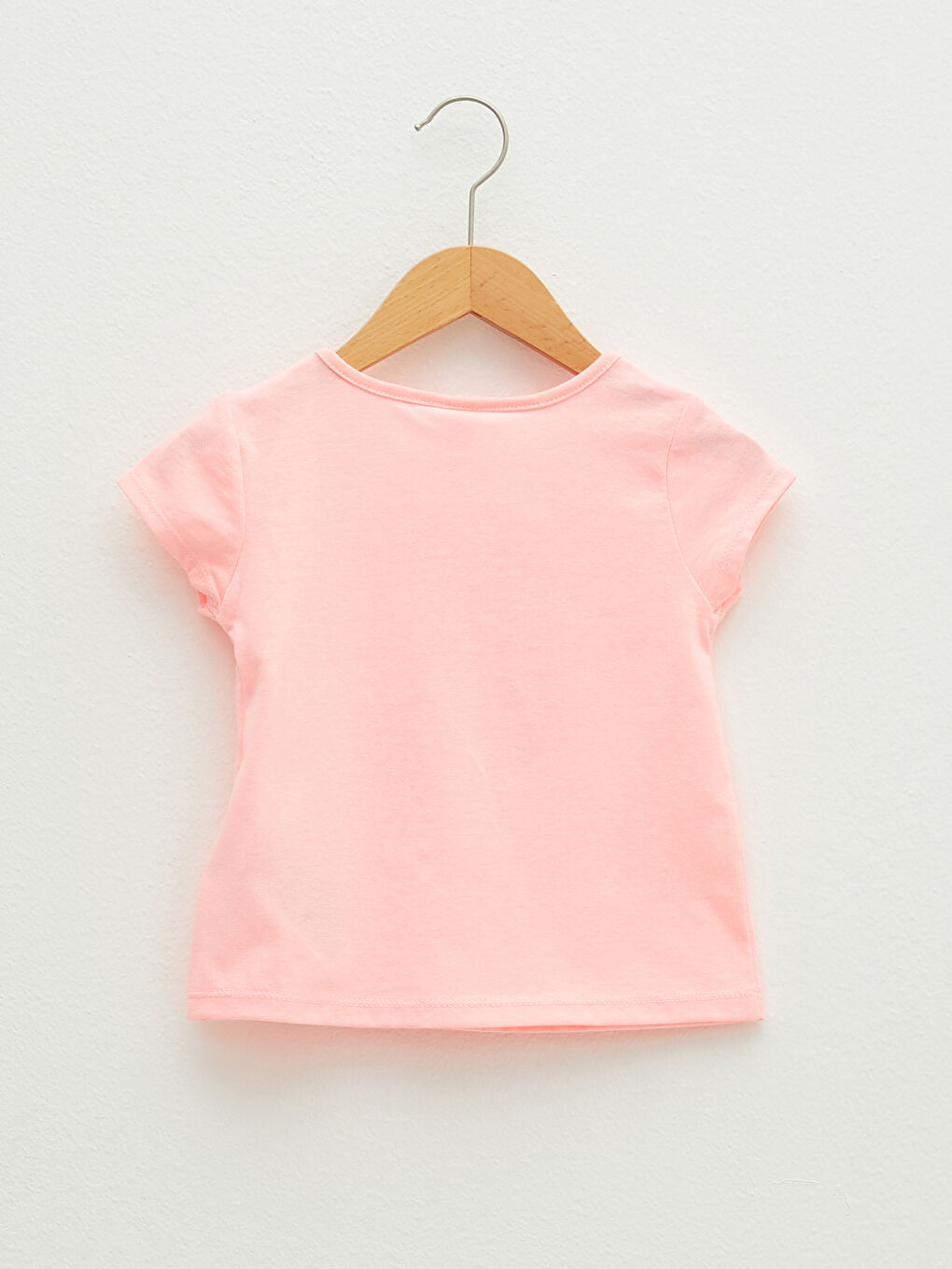 Crew Neck Short Sleeve Printed Cotton Baby Girl T-Shirt-1