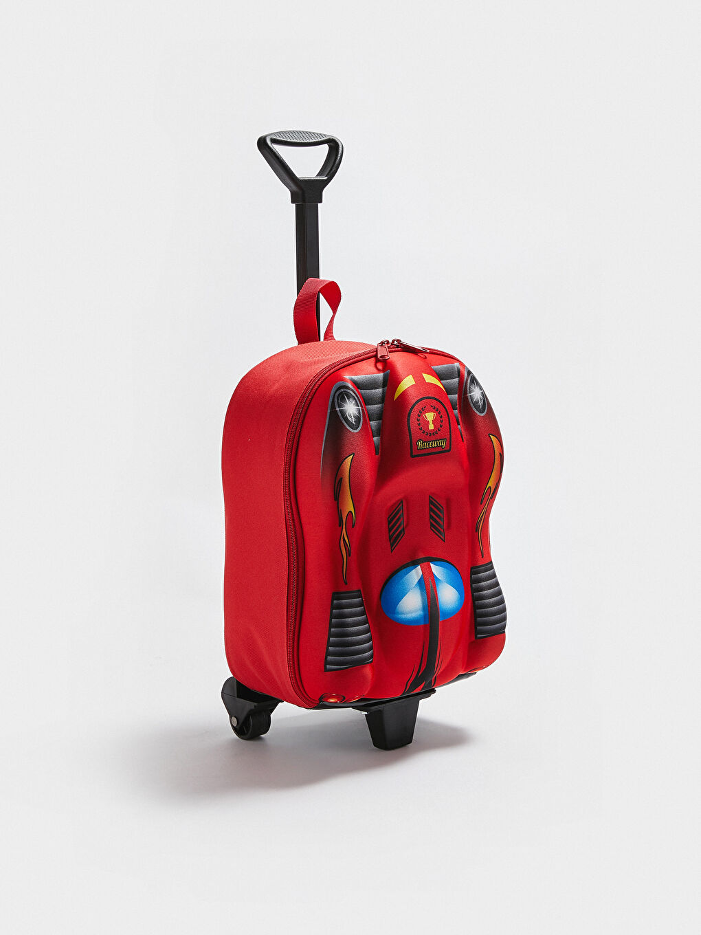 Kırmızı Çekçekli Baskılı Erkek Çocuk Okul Çantası