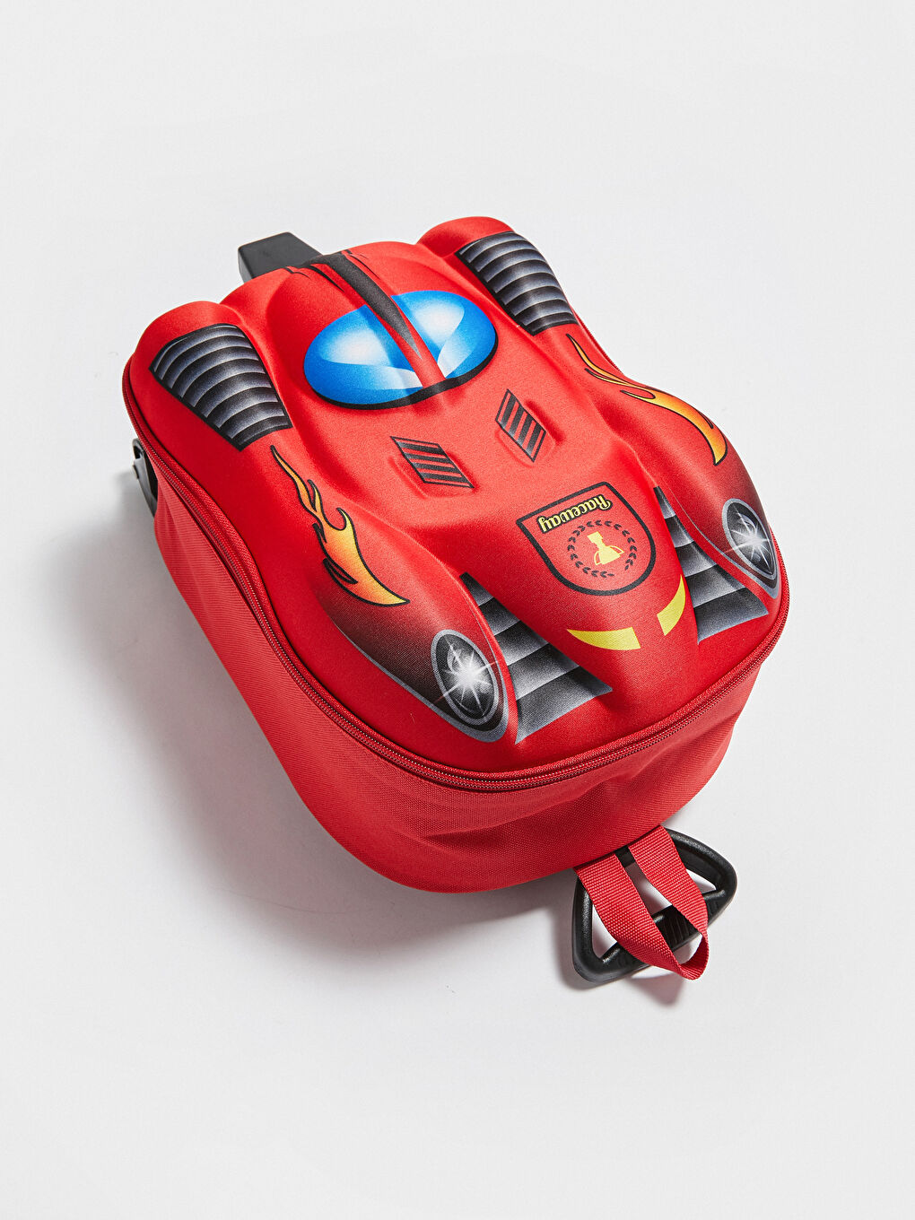 Kırmızı Çekçekli Baskılı Erkek Çocuk Okul Çantası-1