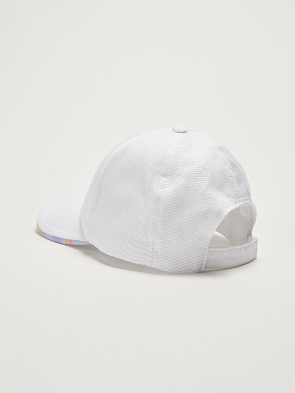 Beyaz Kız Çocuk Slogan Baskılı Kep Şapka-1