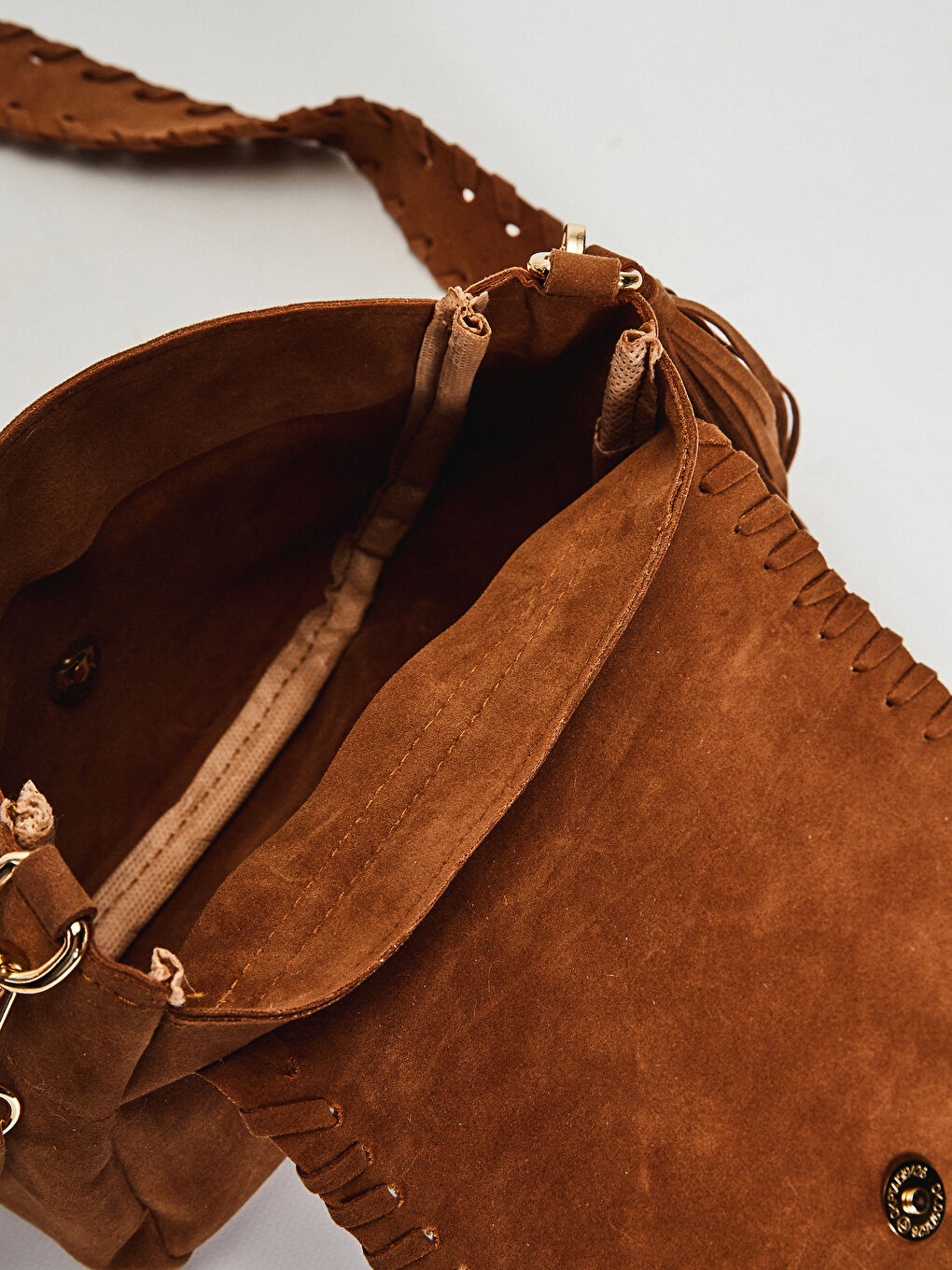 Sac bandoulière en suède pour Femmes-3