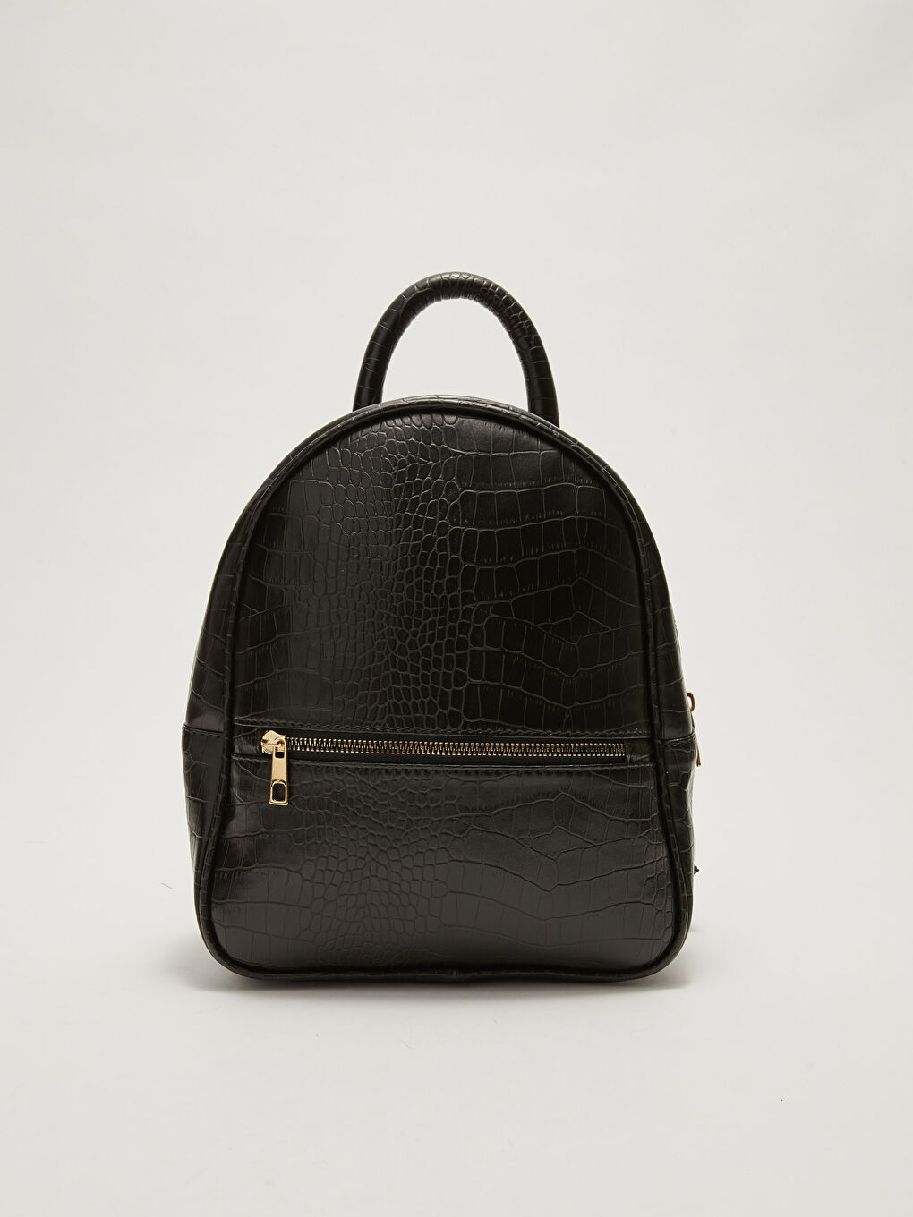 Siyah Kadın Deri Görünümlü Sırt Çantası-1