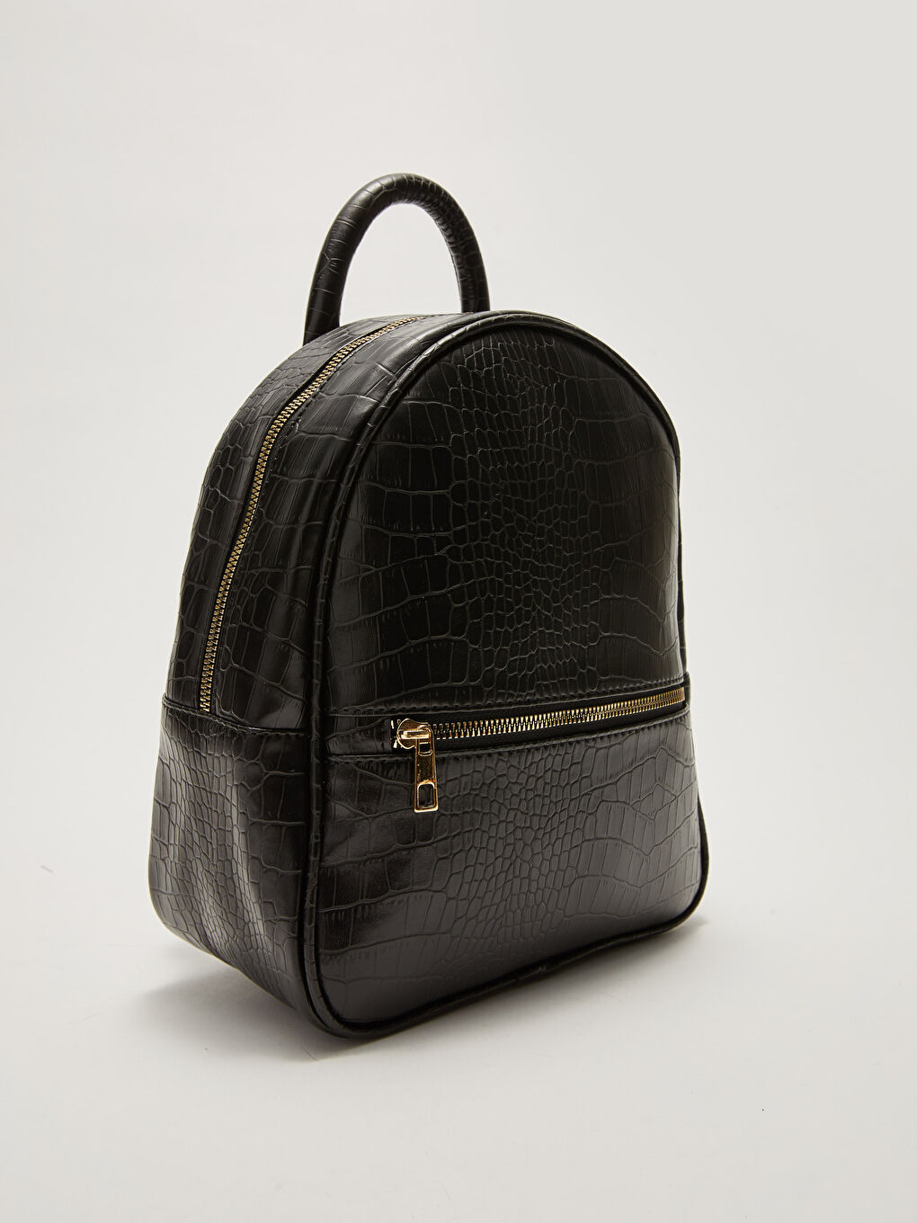 Siyah Kadın Deri Görünümlü Sırt Çantası-2