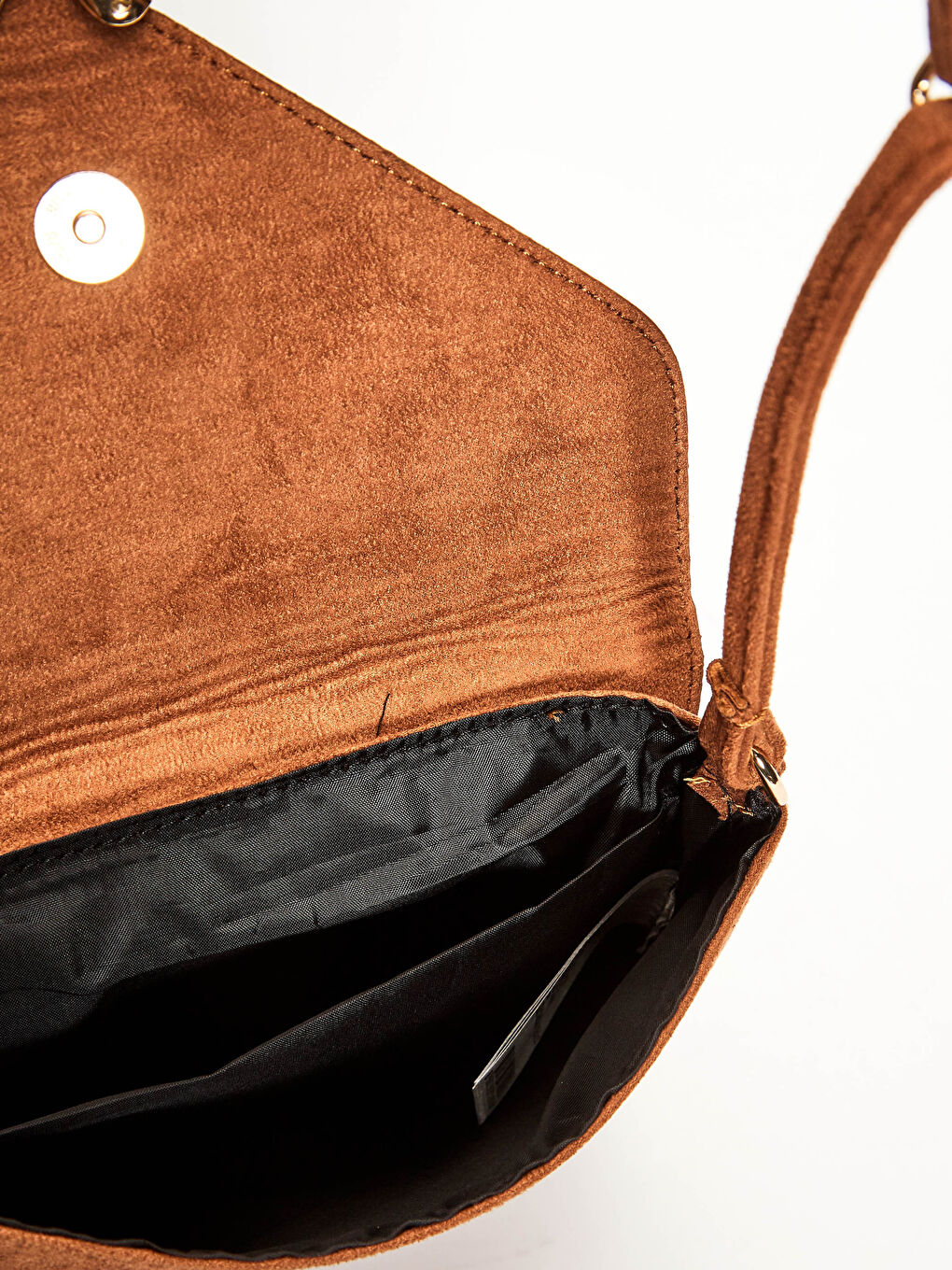 Kahverengi Kadın Süet Omuz Çantası-3