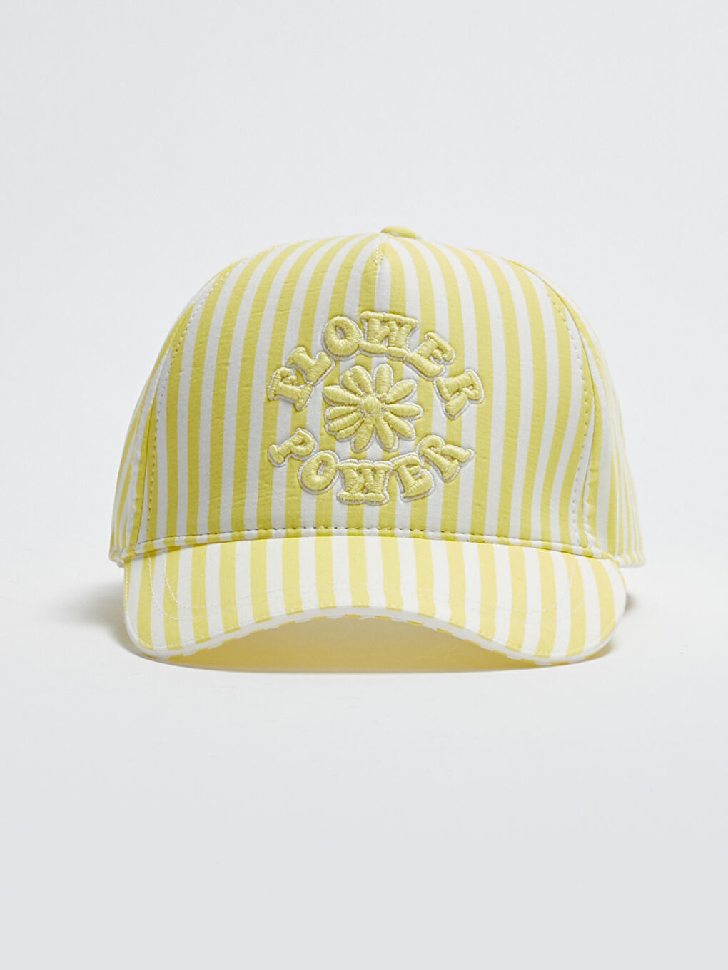 Girl's Summer Embroidered Striped Hat