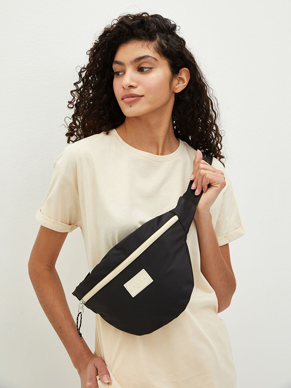 Women's Label Printed Waist Bag-1