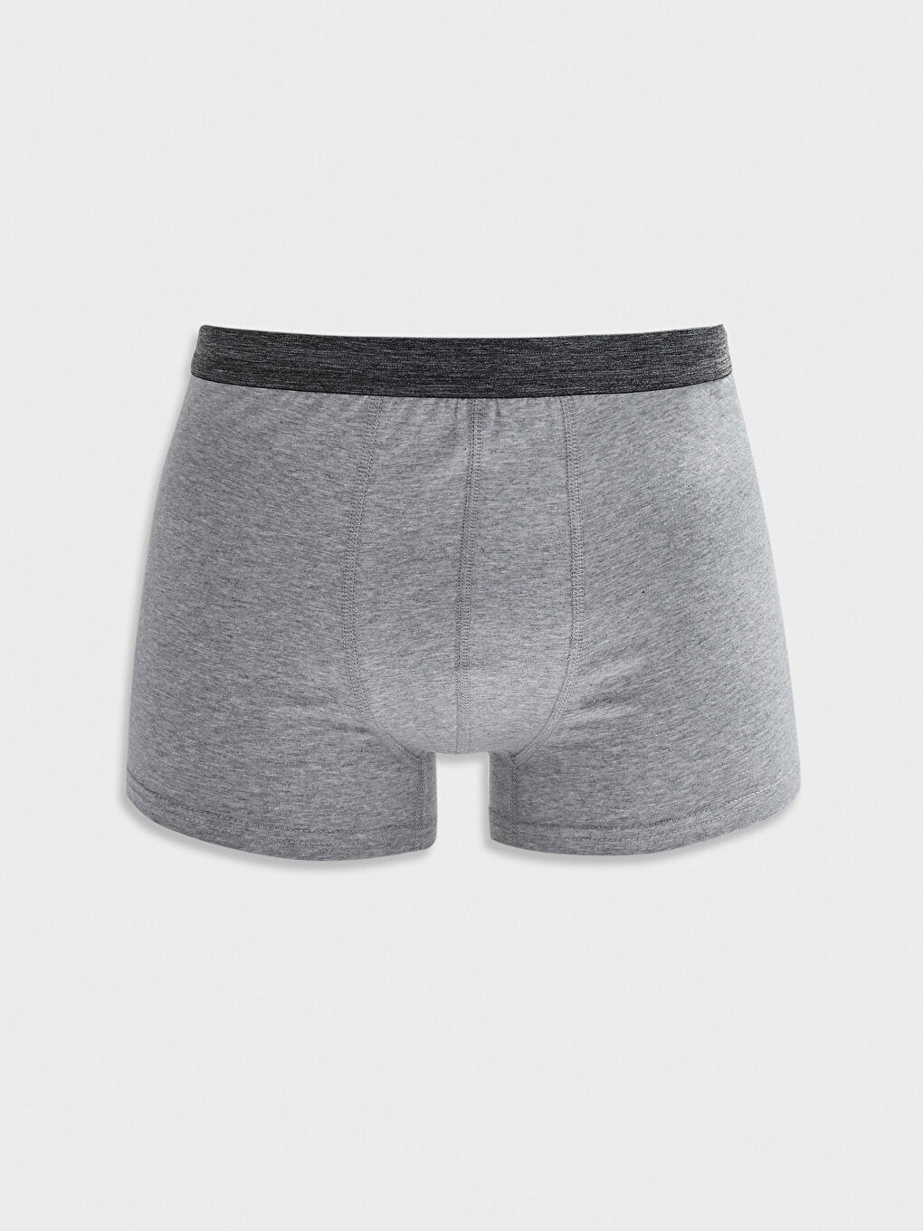 Gri Standart Kalıp Pamuklu Esnek Erkek Boxer 3'lü-1