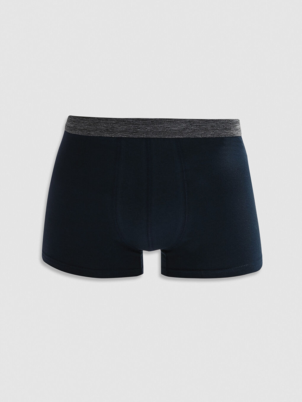 Gri Standart Kalıp Pamuklu Esnek Erkek Boxer 3'lü-2