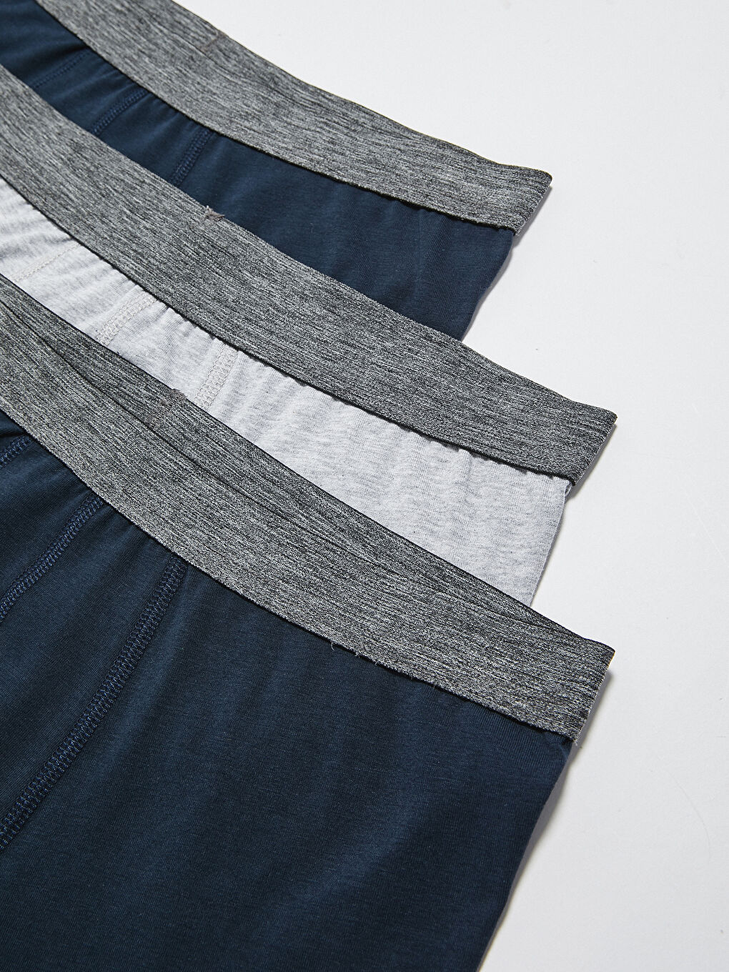 Gri Standart Kalıp Pamuklu Esnek Erkek Boxer 3'lü-4