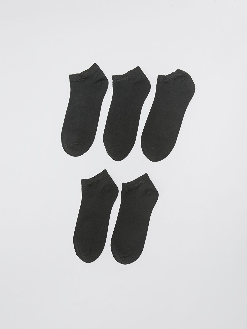 Plain Men's Bamboo Booties Socks 5 Pack