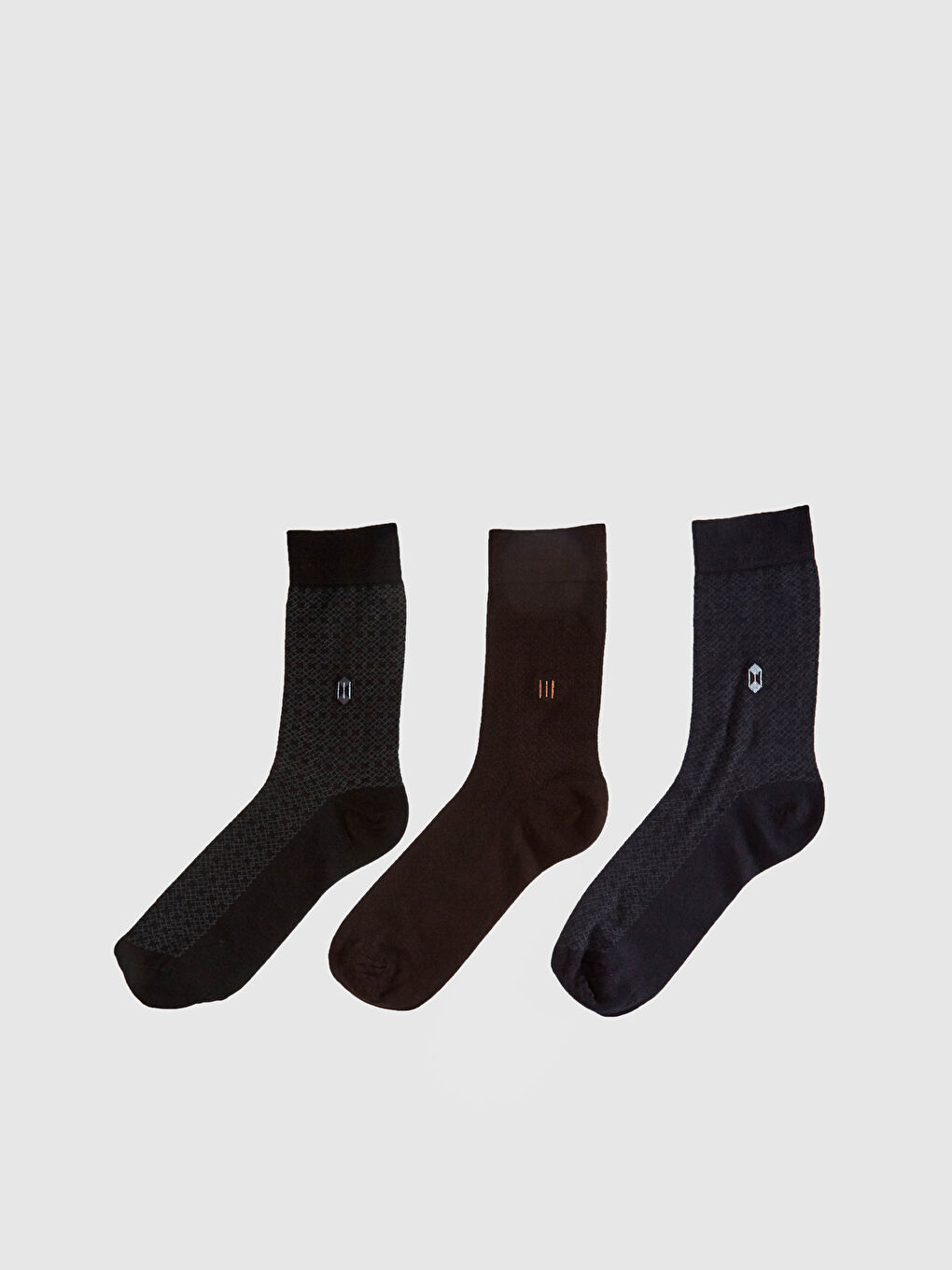 Karışık Erkek Bambu Soket Çorap 3'lü-1