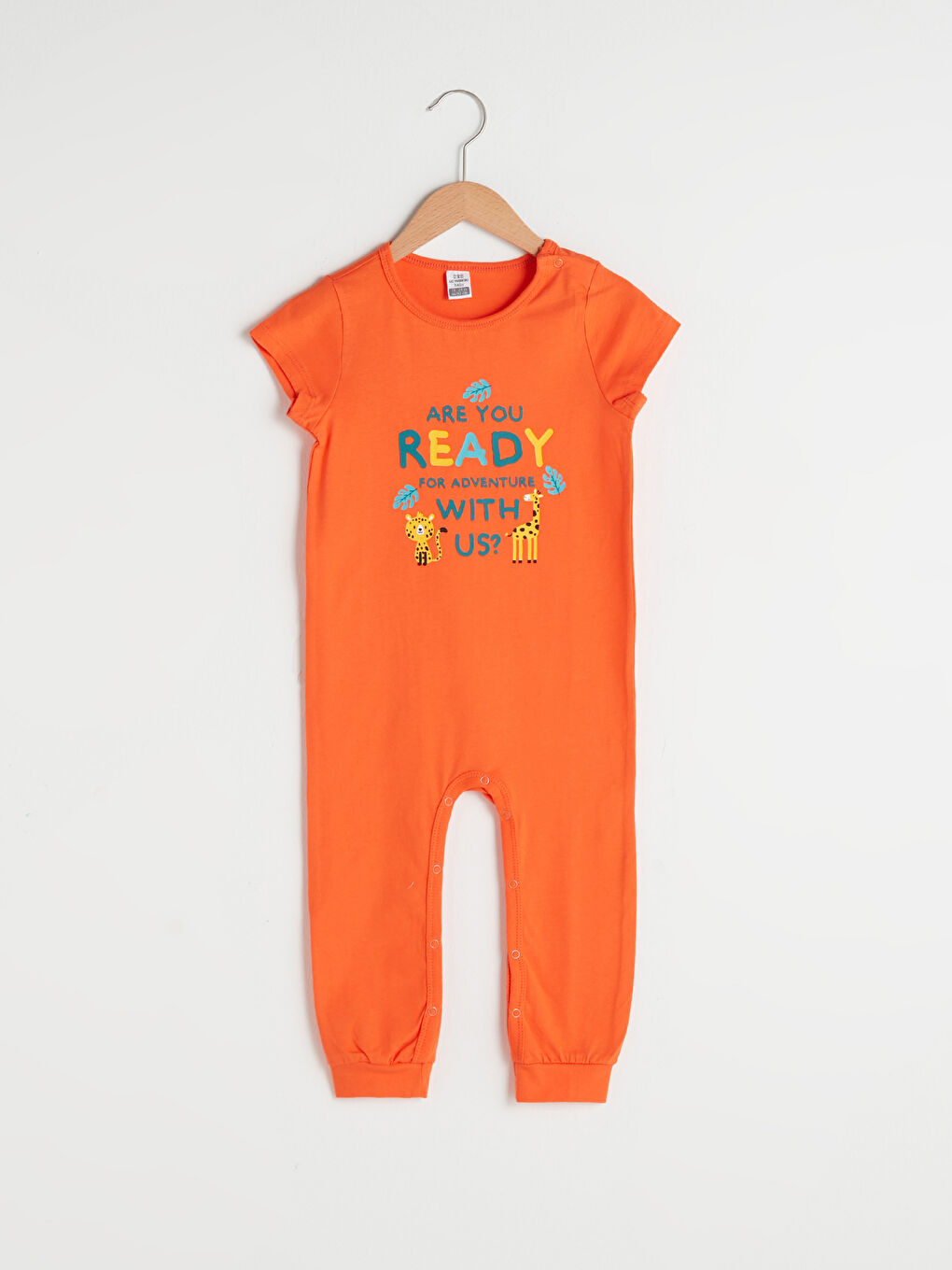 LCW baby Rundhalsausschnitt Kurzarm Bedruckter Baumwoll-Overall für Jungen -S15635Z1-GH0