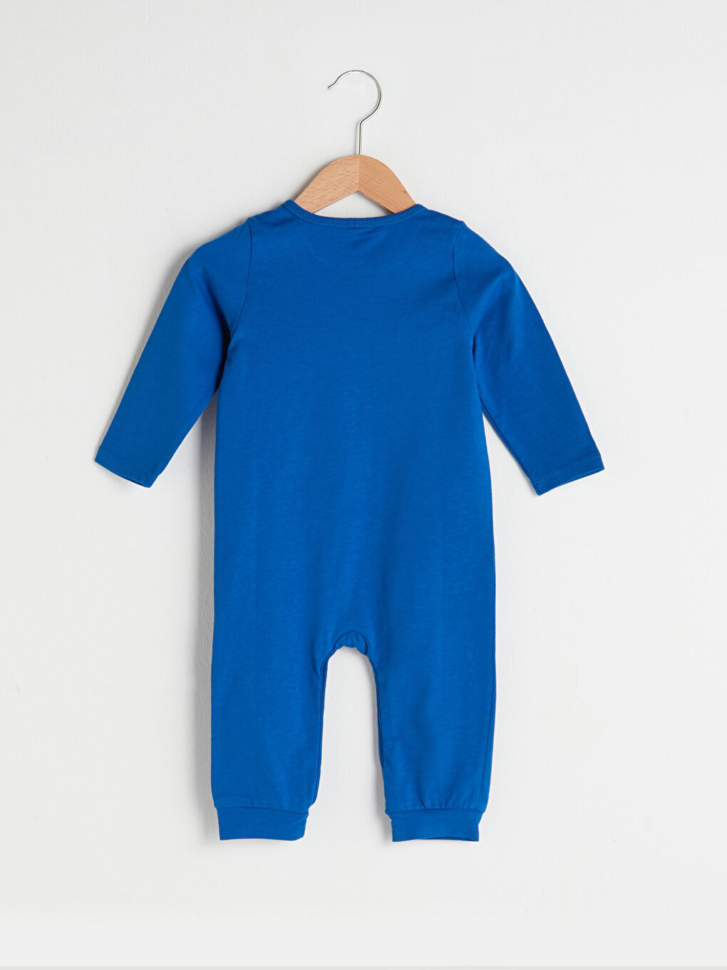 Комбинезон для мальчика с круглым вырезом, длинным рукавом и принтом из хлопка-1