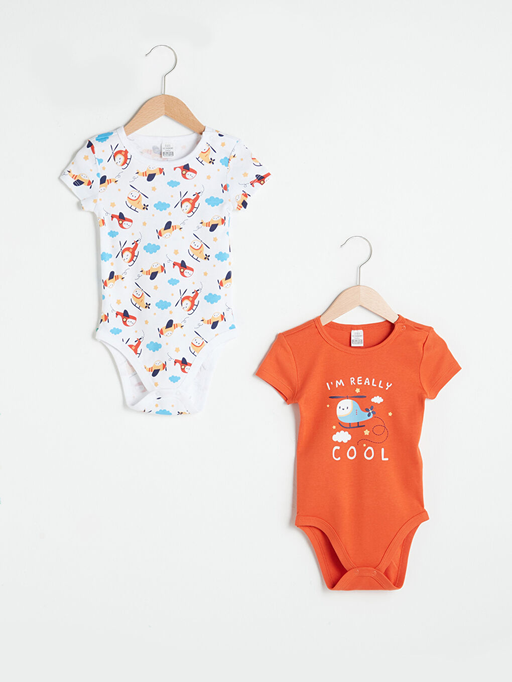 yyページ LCW baby Crew Neck Short Sleeve Printed Cotton Baby Boy Body