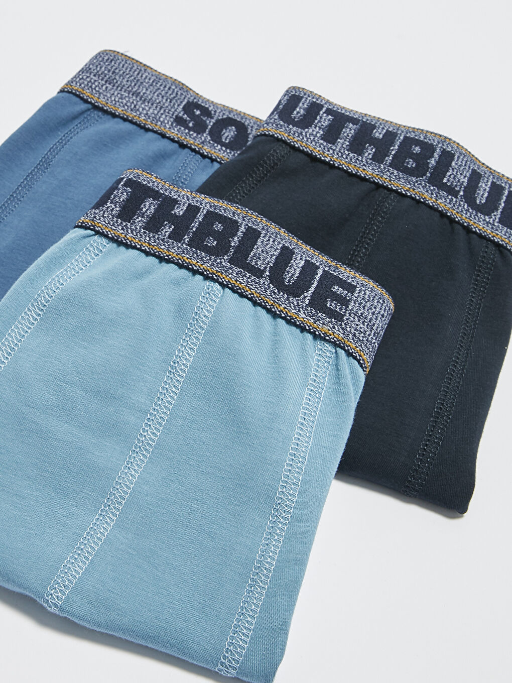 Lacivert Standart Kalıp Pamuklu Esnek Erkek Boxer 3'lü-1