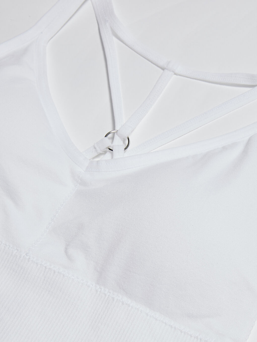 Beyaz Balensiz Kadın Dikişsiz Büstiyer Sütyen-2