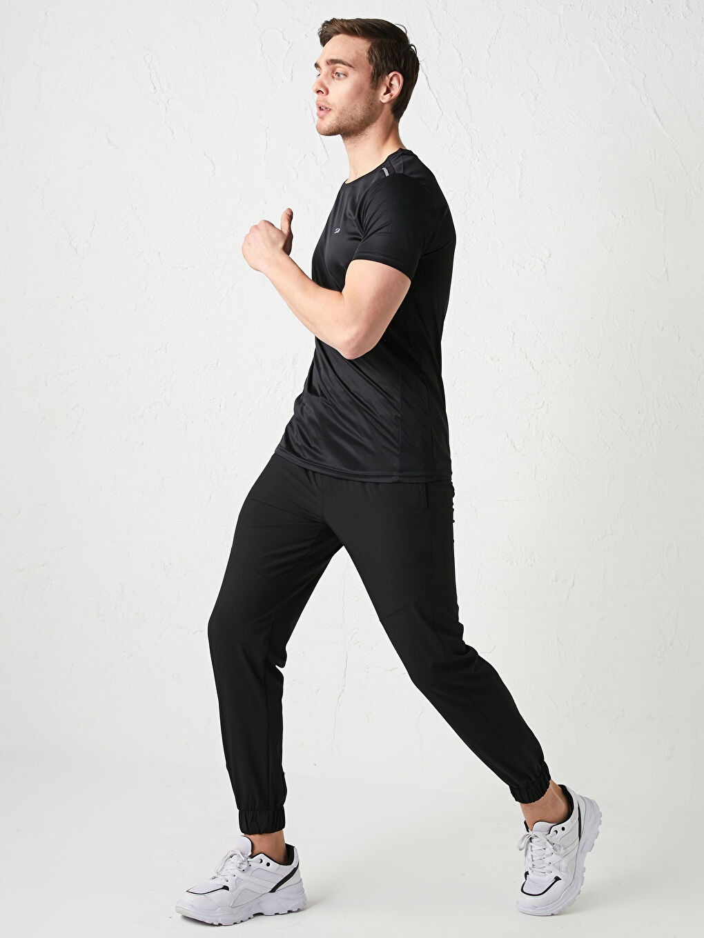 Bisiklet Yaka Kısa Kollu Aktif Spor Erkek Tişört-2