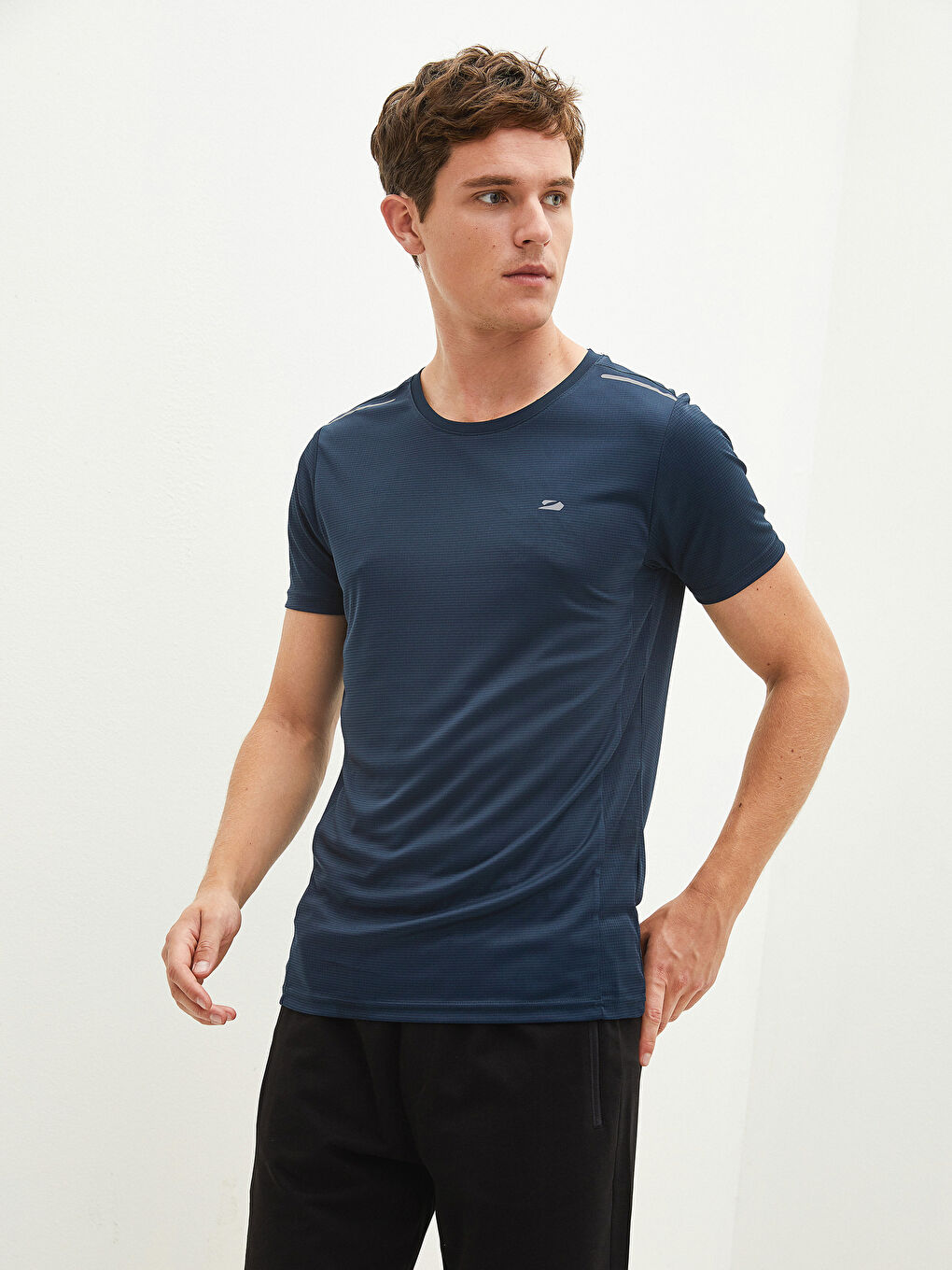 İndigo Bisiklet Yaka Kısa Kollu Aktif Spor Erkek Tişört-2