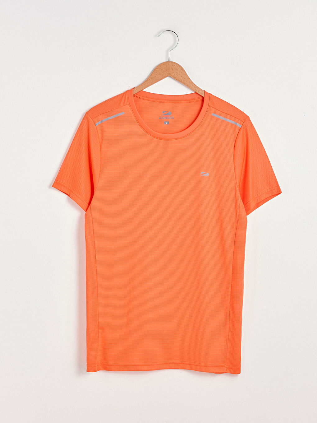 Turuncu Bisiklet Yaka Kısa Kollu Aktif Spor Erkek Tişört-5