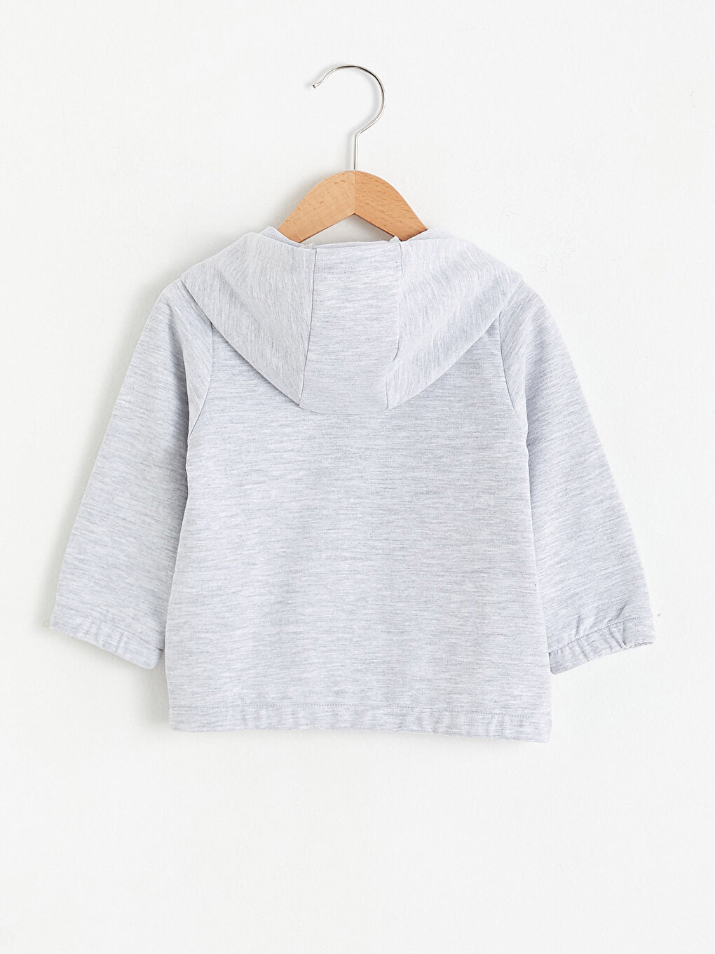 Gri Kız Bebek Fermuarlı Sweatshirt-1
