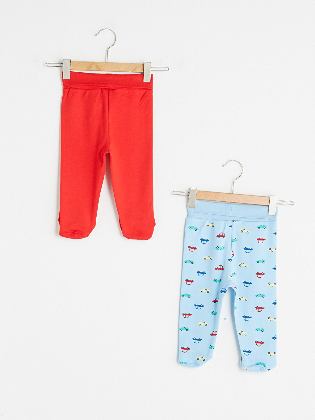 بنطلون بجرابات قطن مطبوع للأولاد الرضع - قطعتين-1