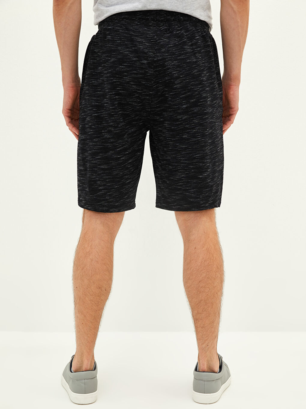 Siyah Standart Kalıp Erkek Roller Şort-4