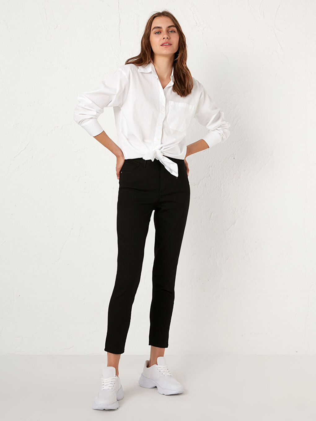 Siyah Yüksek Bel Mercury Skinny Fit Kadın Jean Pantolon-5