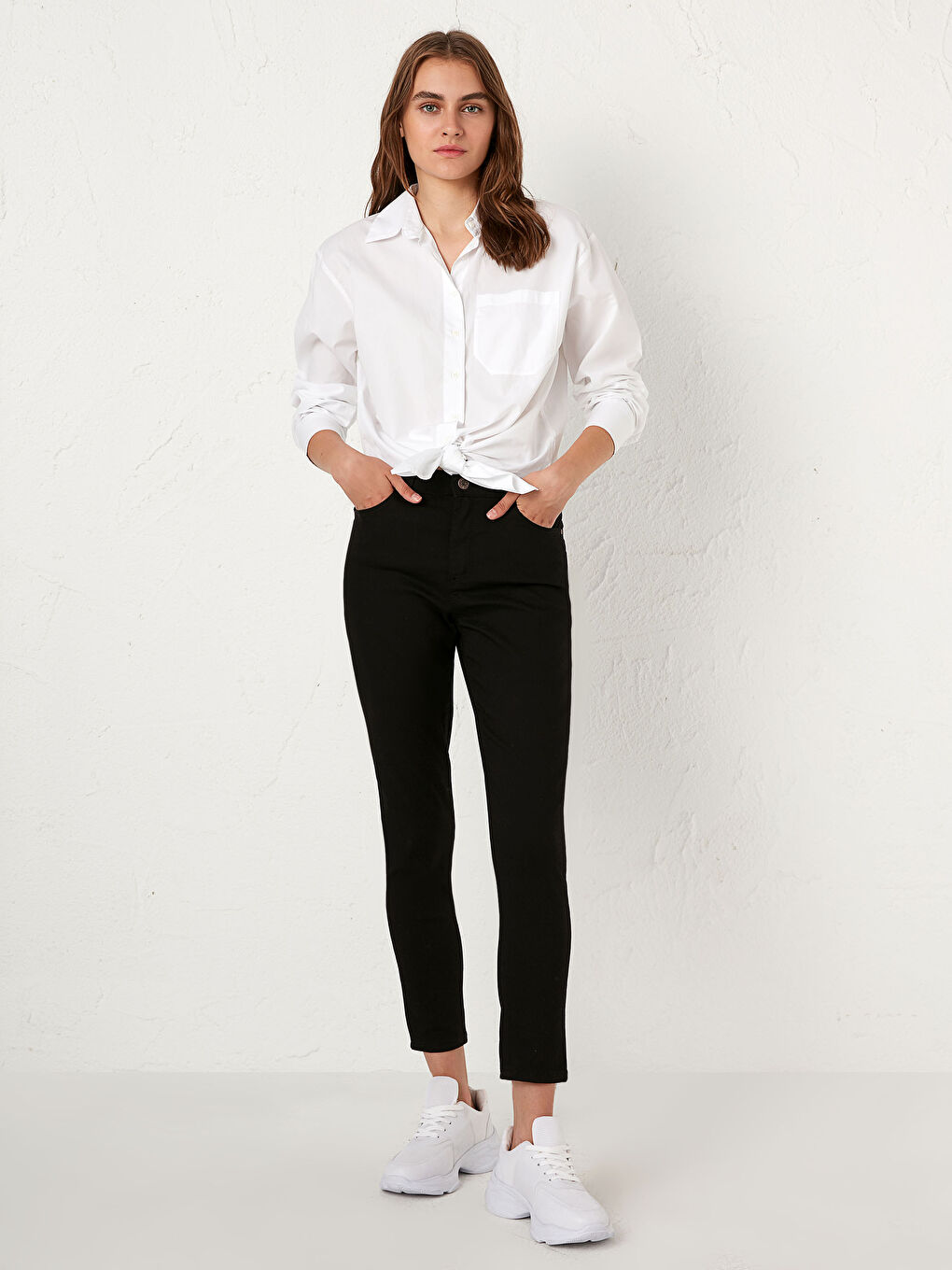 Siyah Yüksek Bel Mercury Skinny Fit Kadın Jean Pantolon-6