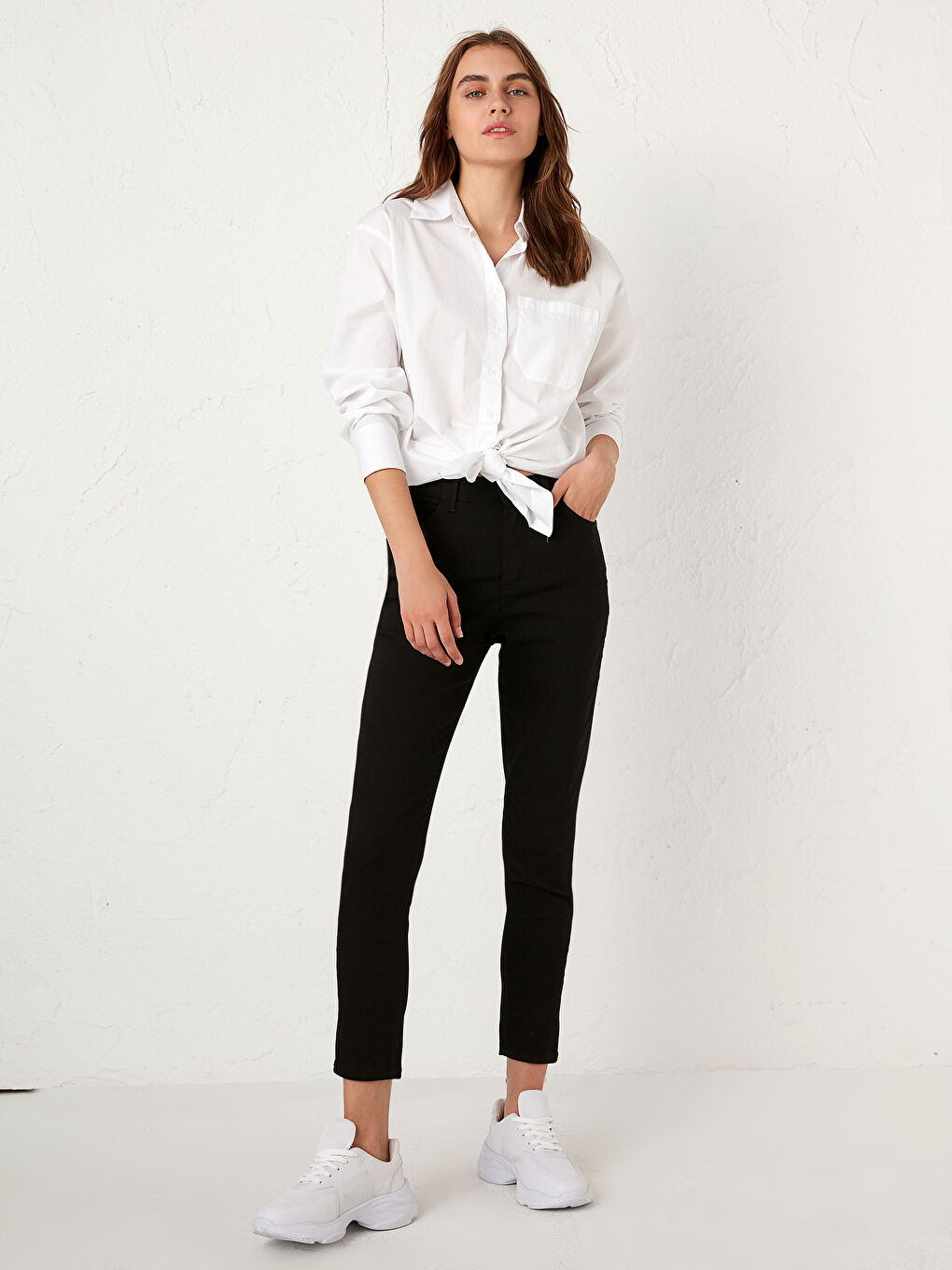 Siyah Yüksek Bel Mercury Skinny Fit Kadın Jean Pantolon-7