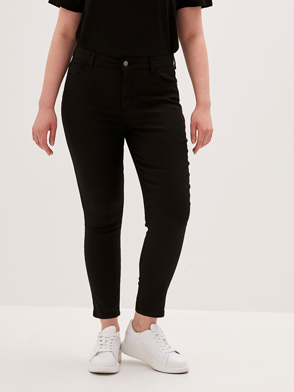 Siyah Yüksek Bel Mercury Skinny Fit Kadın Jean Pantolon-3