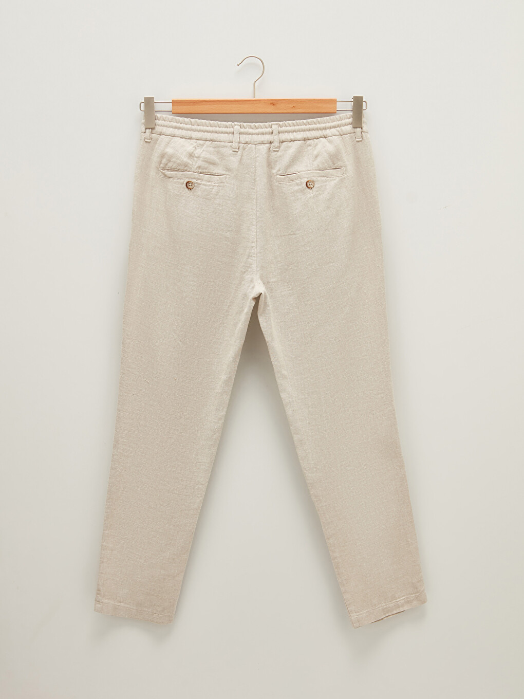 Slim Fit Lanene Muške Pantalone-6